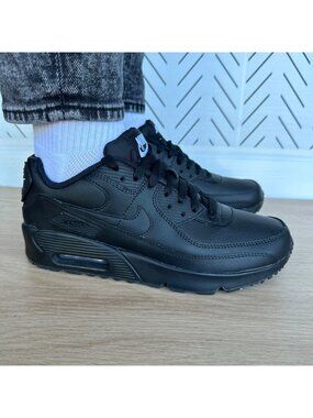 ⭐Nike Air Max 90 Recraft Sz 5Y Big Kids Running Shoes Sneakers Black CD6864-001⭐